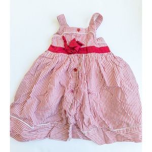 Poney Collection Red & White Dress size 1-2 yrs
